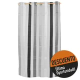 Cortina de tela Velo 140 x 220 cm rayado negro y blanco