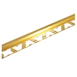 Guardacanto de aluminio Bullnose 10 mm x 2,5 m oro brillante