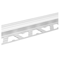 Protector escalón de aluminio 10 x 30 mm x 2,5 m cromo mate