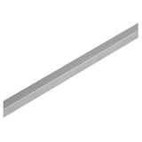 Listel de aluminio cuadrado 9 x 9 x 245 cm cromado
