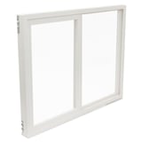 Ventana de PVC Francesa alta blanca 150 x 110 x 9 cm