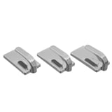 Pack de 3 ganchos autoadhesivo rectangular metal