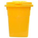 Basurero 50 L de plástico amarillo con tapa