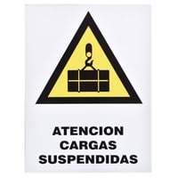 Cartel atención cargas 40 x 30 cm