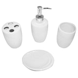 Kit de 4 accesorios de baño cerámica Infinito
