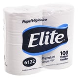 Pack de 4 rollos de papel higiénico premium hoja simple 100 m
