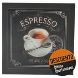 Cuadro placa led tasa de café Espresso 30 x 30 cm