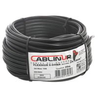 Cable bajo goma negro 2 x 1 de 20 m