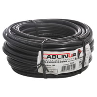 Cable bajo goma negro 2 x 2 de 20 m