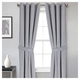 Pack de 2 cortinas de tela Java de 140 x 230 cm gris