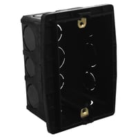 Caja llana autorroscante de embutir 3 módulos 12 unidades negras