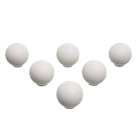 Pack de 6 tiradores bolas blanco 2,9 cm