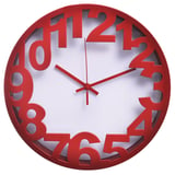 Reloj de pared 3D rojo 30 cm