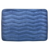 Alfombra de baño Memorex zigzag 43 x 60 cm azul