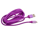 Cable IPhone 3 m violeta 2,1 A