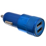 Cargador 2 USB para auto 2,1 A azul