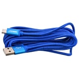 Cable micro USB 3 m azul