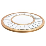 Espejo circular con doble marco dorado 66 cm