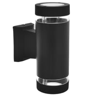 Aplique exterior cilindro bidireccional negro 2x GU10