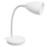 Lámpara de escritorio blanca de goma con base