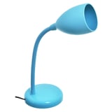Lámpara de escritorio celeste de goma con base