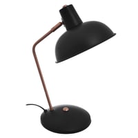 Lámpara de escritorio negro y bronce 1 luz E27