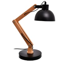 Lámpara de escritorio negra 1 luz E27