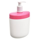 Dispensador de jabón Full blanco y rosa