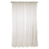 Pack de 2 cortinas de tela velo bordado 140 x 230 cm crudo