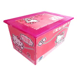 Caja organizadora de plástico con tapa Mybox Hello Kitty rosa 27 L