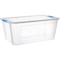 Caja organizadora de plástico con tapa Ulraforte transparente 46 L