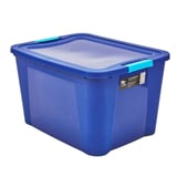 Caja organizadora de plástico con tapa Ulraforte azul 68 L