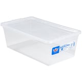 Pack de 10 cajas organizadoras de plástico con tapa Modubox traslúcidas 6 L