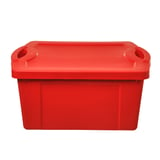 Caja organizadora de plástico con tapa Fullbox roja 55 L