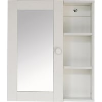 Botiquín de baño con espejo y 3 repisas blanco 52 x 45 x 16 cm