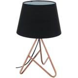 Lámpara de mesa Delft 1 luz E14 negra y cobre