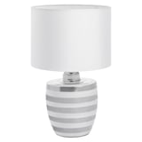 Lámpara de mesa blanca 1 luz E27