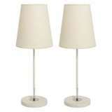 Pack de 2 lámparas de mesa 1 luz E27 beige