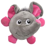 Elefantito de peluche gris y rosa