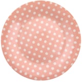 Plato Puntos rosa 19 x 19 cm