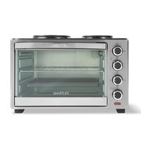 Horno eléctrico con anafe 38 L negro y plateado