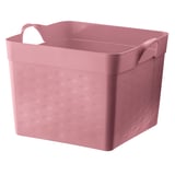 Canasto organizador de plástico rosa 22 L