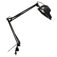Lámpara de escritorio negra 1 luz E27 con lupa