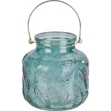 Portavela Tealight de vidrio verde 20 cm