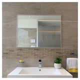 Espejo de baño 80 x 50 cm gris