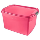 Caja organizadora de plástico rosa 29 L