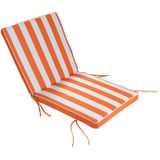 Almohadón para silla naranja y blanco