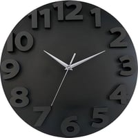Reloj de pared 3D 50 x 50 cm negro