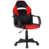 Silla gamer roja y negra regulable