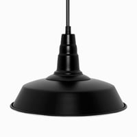 Lámpara de techo colgante negra 1 luz E27